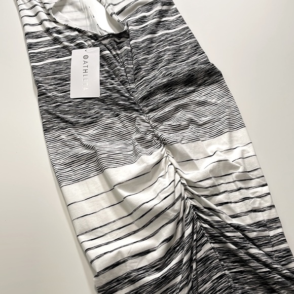 Athleta Ruched Stripe Midi Tank Dress Size M - Picture 8 of 12